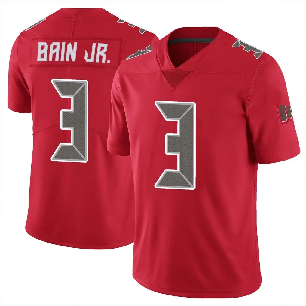 Johmsee TB.Buccaneers #3 Rueben Bain Jr. Player Red Limited Color Rush Home Game Stitched Jerseys