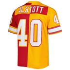 Johmsee TB.Buccaneers #40 Mike Alstott Mitchell & Ness OrangeRed 1996 Split Legacy Replica Stitched Puhic Jersey