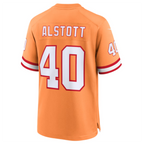 Johmsee TB.Buccaneers #40 Mike Alstott Orange Throwback Game American Stitched Jerseys