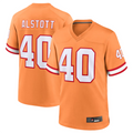 Johmsee TB.Buccaneers #40 Mike Alstott Orange Throwback Game American Stitched Jersey