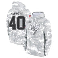 Johmsee TB.Buccaneers #40 Mike Alstott Player Arctic Camo Salute to Service Hoodies Stitched Jerseys