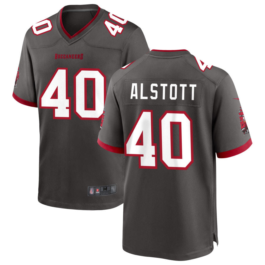 Johmsee TB.Buccaneers #40 Mike Alstott Player Pewter Game Stitched Jerseys