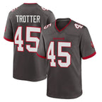 Johmsee TB.Buccaneers #45 Josiah Trotter Player Pewter Alternate Home Game Stitched Jerseys