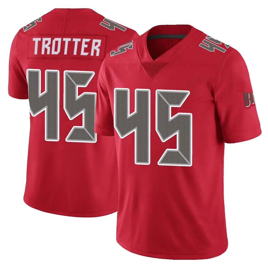 Johmsee TB.Buccaneers #45 Josiah Trotter Player Red Limited Color Rush Home Game Stitched Jerseys
