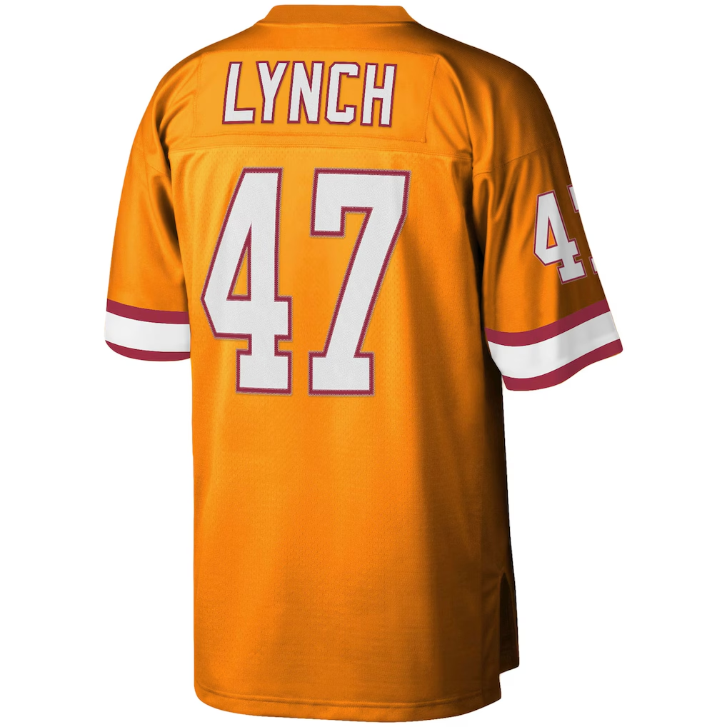 Johmsee TB.Buccaneers #47 John Lynch Mitchell & Ness Orange Big & Tall 1995 Legacy Retired Player Jersey