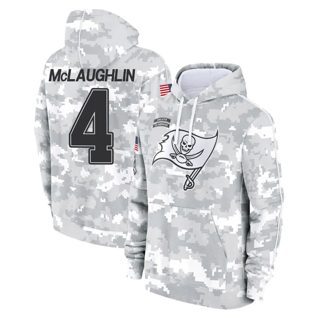 Johmsee TB.Buccaneers #4 Chase McLaughlin Player Arctic Camo Limited Salute to Service Pullover Hoodies Game Stitched Jerseys