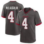 Johmsee TB.Buccaneers #4 Chase McLaughlin Player Pewter Alternate Home Game Stitched Jerseys