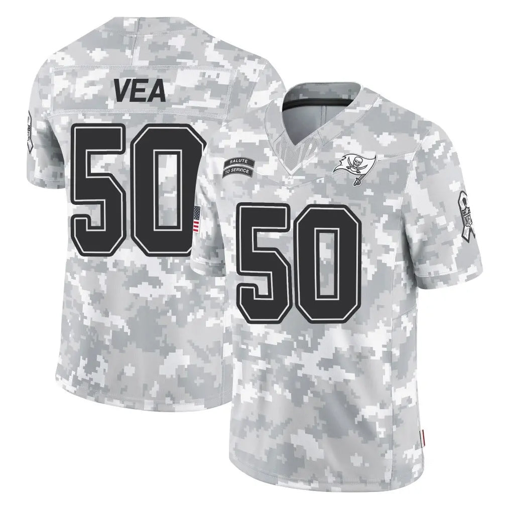 Johmsee TB.Buccaneers #50 Vita Vea Player Arctic Camo Limited Salute To Service Home Game Stitched Jerseys