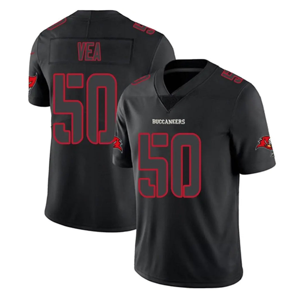 Johmsee TB.Buccaneers #50 Vita Vea Player Black Impact Limited Home Game Stitched Jerseys