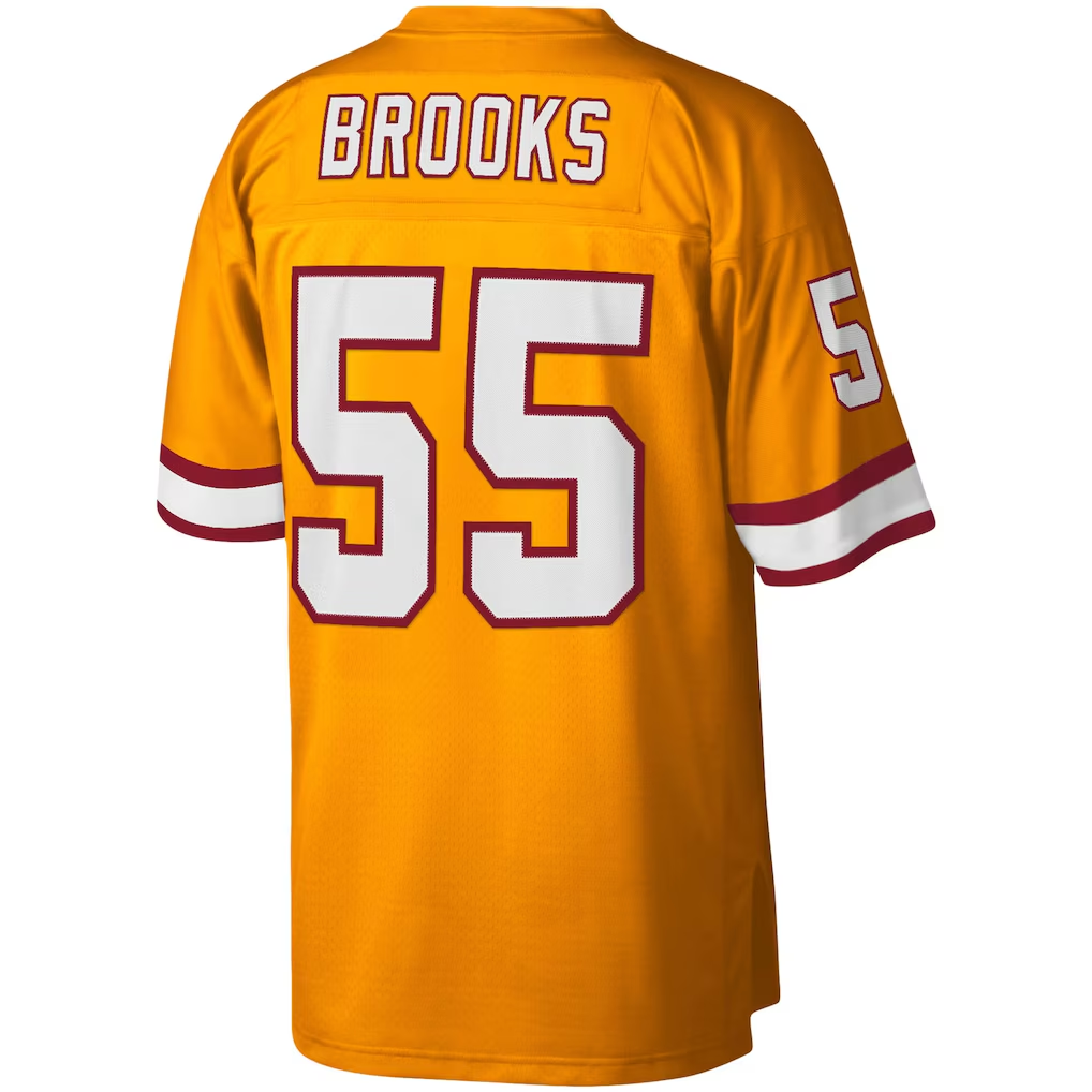 Johmsee TB.Buccaneers #55 Derrick Brooks Mitchell & Ness Orange Big & Tall 1995 Legacy Retired Player Jersey