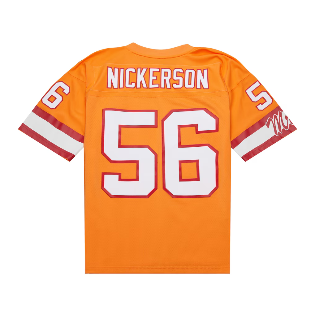 Johmsee TB.Buccaneers #56 Hardy Nickerson Mitchell & Ness Orange 1993 Legacy Replica Stitched Puhic Jersey