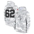 Johmsee TB.Buccaneers #62 Graham Barton Player Arctic Camo Limited Salute to Service Pullover Hoodies Game Stitched Jerseys