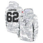 Johmsee TB.Buccaneers #62 Graham Barton Player Arctic Camo Limited Salute to Service Pullover Hoodies Game Stitched Jerseys