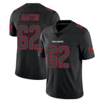 Johmsee TB.Buccaneers #62 Graham Barton Player Black Impact Limited Home Game Stitched Jerseys