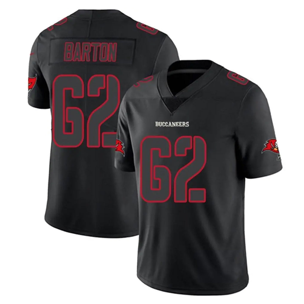 Johmsee TB.Buccaneers #62 Graham Barton Player Black Impact Limited Home Game Stitched Jerseys