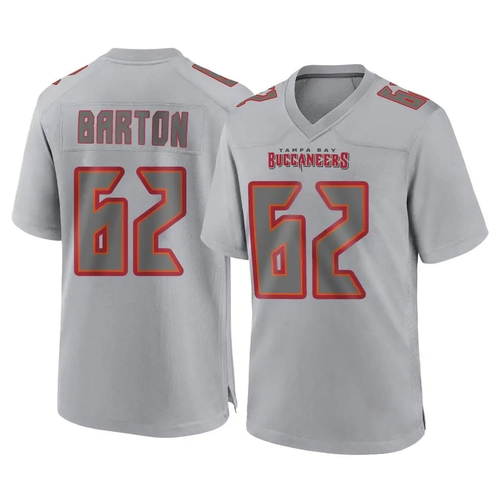Johmsee TB.Buccaneers #62 Graham Barton Player Gray Atmosphere Fashion Home Game Stitched Jerseys