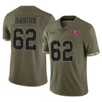 Johmsee TB.Buccaneers #62 Graham Barton Player Olive Limited Salute To Service Home Game Stitched Jerseys