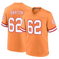 Johmsee TB.Buccaneers #62 Graham Barton Player Orange Throwback Home Game Stitched Jerseys