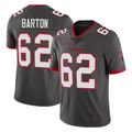 Johmsee TB.Buccaneers #62 Graham Barton Player Pewter Limited Alternate Vapor Home Game Stitched Jerseys