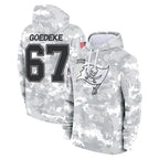 Johmsee TB.Buccaneers #67 Luke Goedeke Player Arctic Camo Limited Salute to Service Pullover Hoodies Game Stitched Jerseys