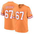 Johmsee TB.Buccaneers #67 Luke Goedeke Player Orange Throwback Home Game Stitched Jerseys