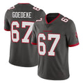 Johmsee TB.Buccaneers #67 Luke Goedeke Player Pewter Limited Alternate Vapor Home Game Stitched Jerseys
