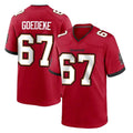 Johmsee TB.Buccaneers #67 Luke Goedeke Player Red Home Game Stitched Jerseys