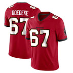 Johmsee TB.Buccaneers #67 Luke Goedeke Player Red Limited Vapor Home Game Stitched Jerseys