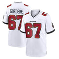 Johmsee TB.Buccaneers #67 Luke Goedeke Player White Home Game Stitched Jerseys