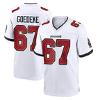 Johmsee TB.Buccaneers #67 Luke Goedeke Player White Home Game Stitched Jerseys