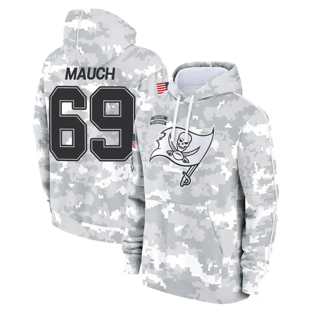 Johmsee TB.Buccaneers #69 Cody Mauch Player Arctic Camo Limited Salute to Service Pullover Hoodies Game Stitched Jerseys