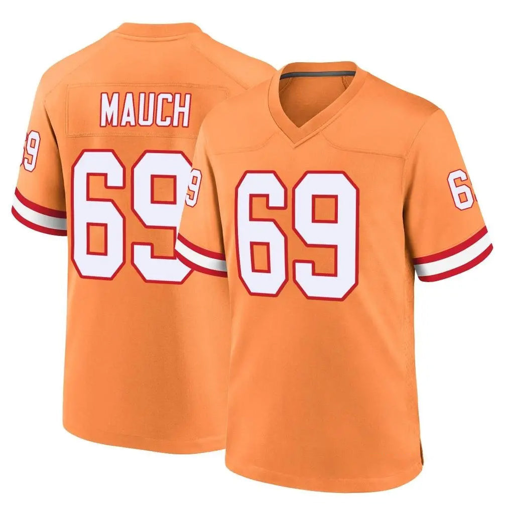 Johmsee TB.Buccaneers #69 Cody Mauch Player Orange Throwback Home Game Stitched Jerseys