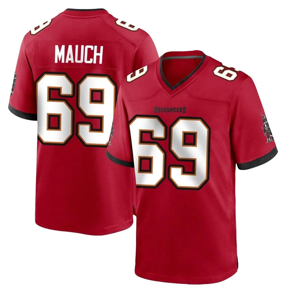 Johmsee TB.Buccaneers #69 Cody Mauch Player Red Home Game Stitched Jerseys