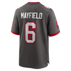 Johmsee TB.Buccaneers #6 Baker Mayfield Pewter Alternate Game Player Stitched Jerseys