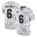Johmsee TB.Buccaneers #6 Baker Mayfield Player Arctic Camo Limited Salute To Service Home Game Stitched Jerseys