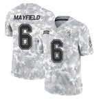 Johmsee TB.Buccaneers #6 Baker Mayfield Player Arctic Camo Limited Salute To Service Home Game Stitched Jerseys