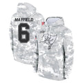 Johmsee TB.Buccaneers #6 Baker Mayfield Player Arctic Camo Limited Salute to Service Pullover Hoodies Game Stitched Jerseys