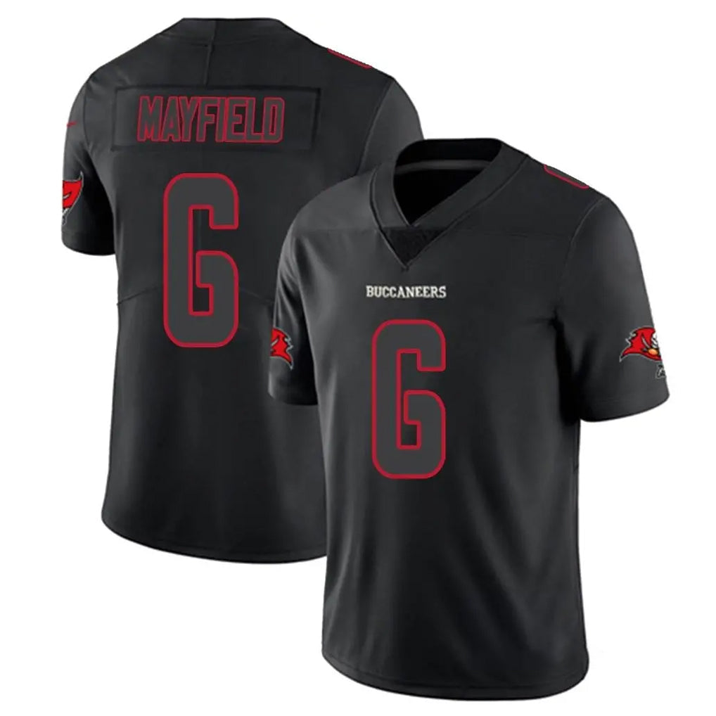 Johmsee TB.Buccaneers #6 Baker Mayfield Player Black Impact Limited Home Game Stitched Jerseys