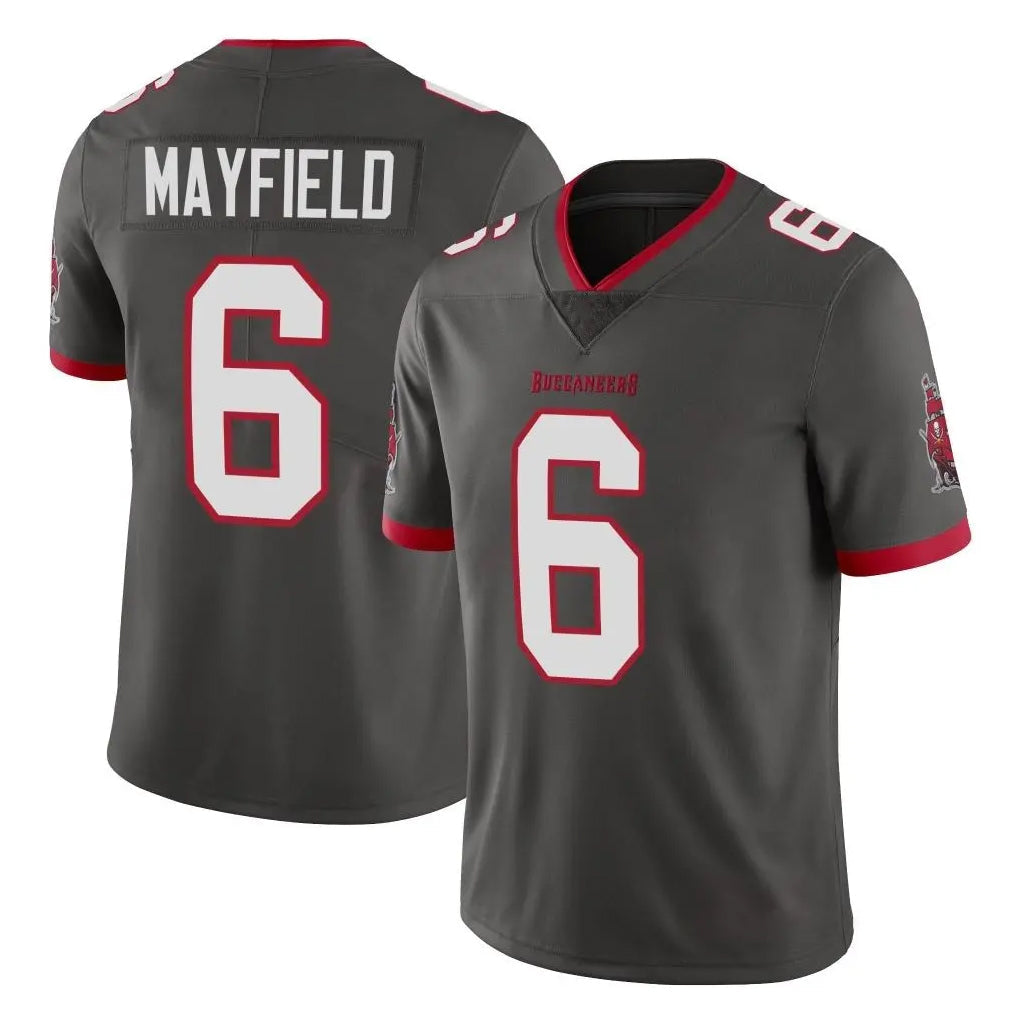 Johmsee TB.Buccaneers #6 Baker Mayfield Player Pewter Limited Alternate Vapor Home Game Stitched Jerseys