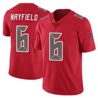 Johmsee TB.Buccaneers #6 Baker Mayfield Player Red Limited Color Rush Home Game Stitched Jerseys