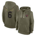 Johmsee TB.Buccaneers #6 Baker Mayfield Player Salute to Service Olive Hoodies Stitched Jerseys