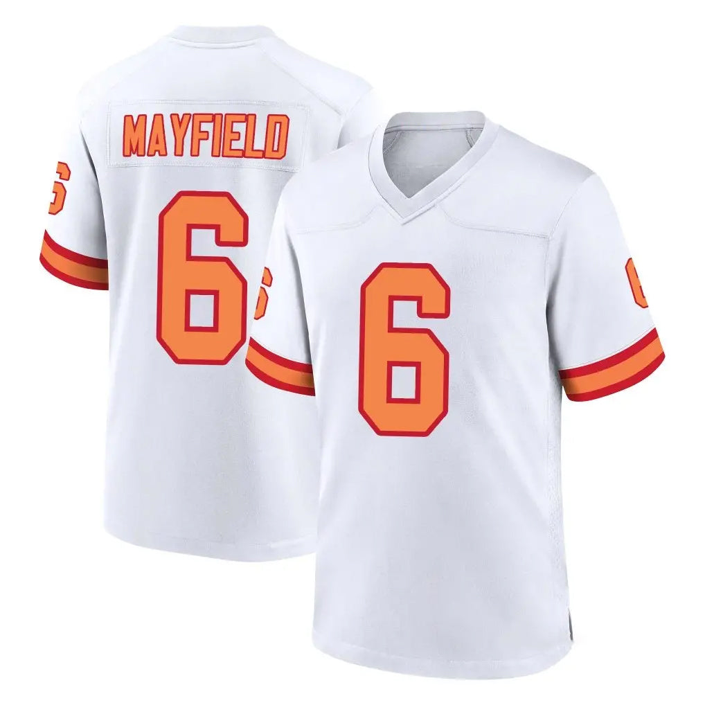 Johmsee TB.Buccaneers #6 Baker Mayfield Player White '76 Home Game Stitched Jerseys