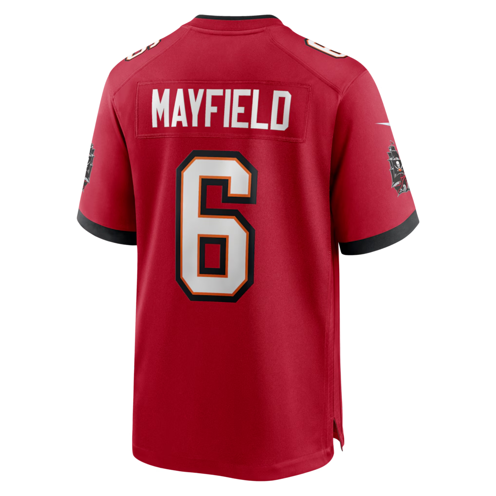 Johmsee TB.Buccaneers #6 Baker Mayfield Red Team Game Stitched Jerseys