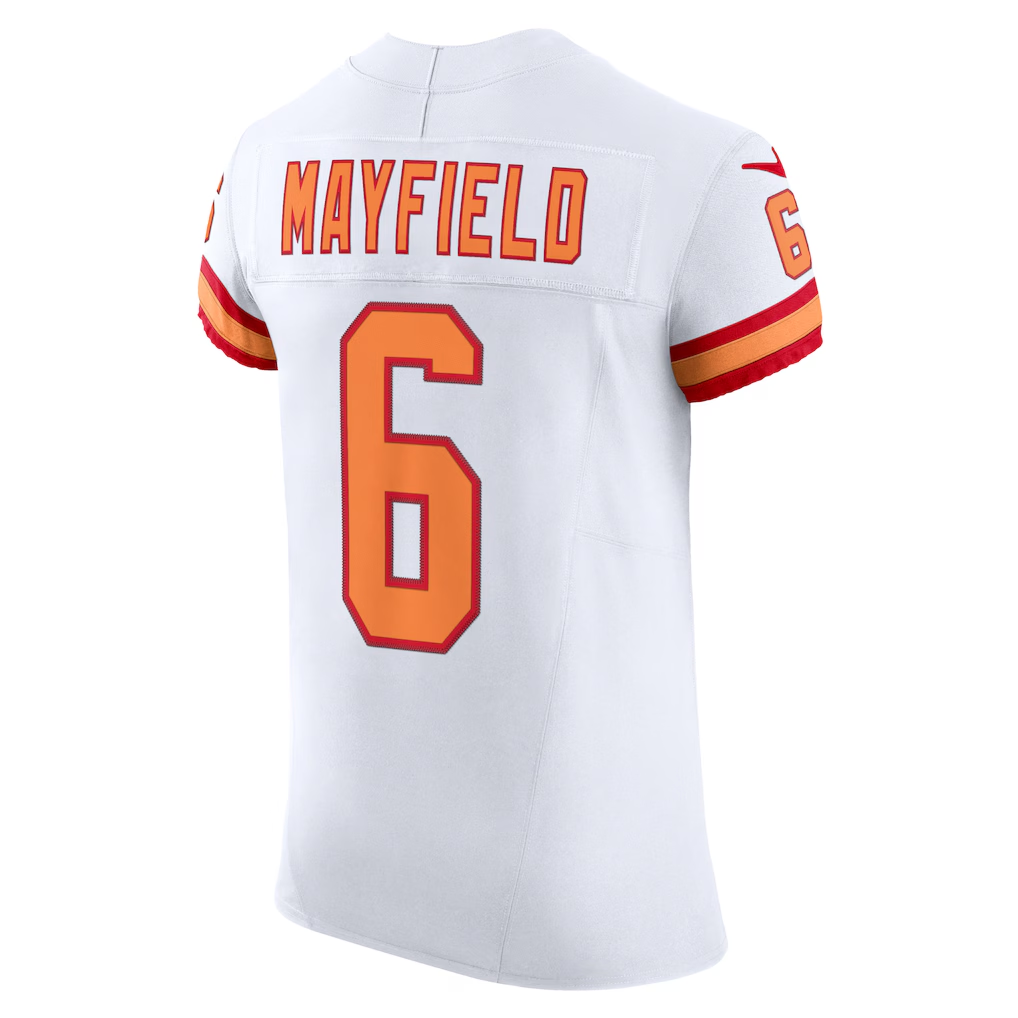 Johmsee TB.Buccaneers #6 Baker Mayfield White The '76 Jersey Vapor F.U.S.E. Elite Stitched Jerseys