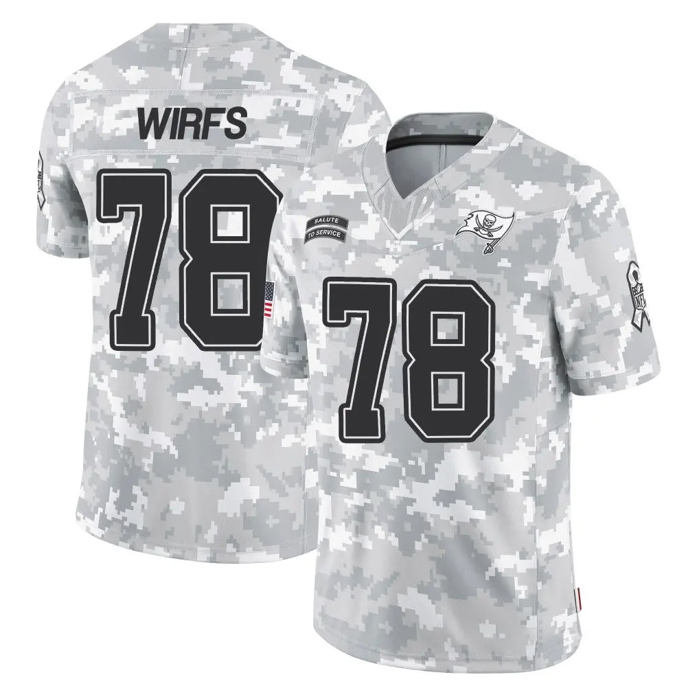 Johmsee TB.Buccaneers #78 Tristan Wirfs Player Arctic Camo Limited Salute To Service Home Game Stitched Jerseys