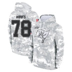 Johmsee TB.Buccaneers #78 Tristan Wirfs Player Arctic Camo Limited Salute to Service Pullover Hoodies Game Stitched Jerseys
