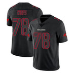 Johmsee TB.Buccaneers #78 Tristan Wirfs Player Black Impact Limited Home Game Stitched Jerseys