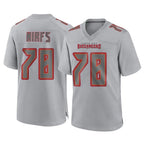 Johmsee TB.Buccaneers #78 Tristan Wirfs Player Gray Atmosphere Fashion Home Game Stitched Jerseys