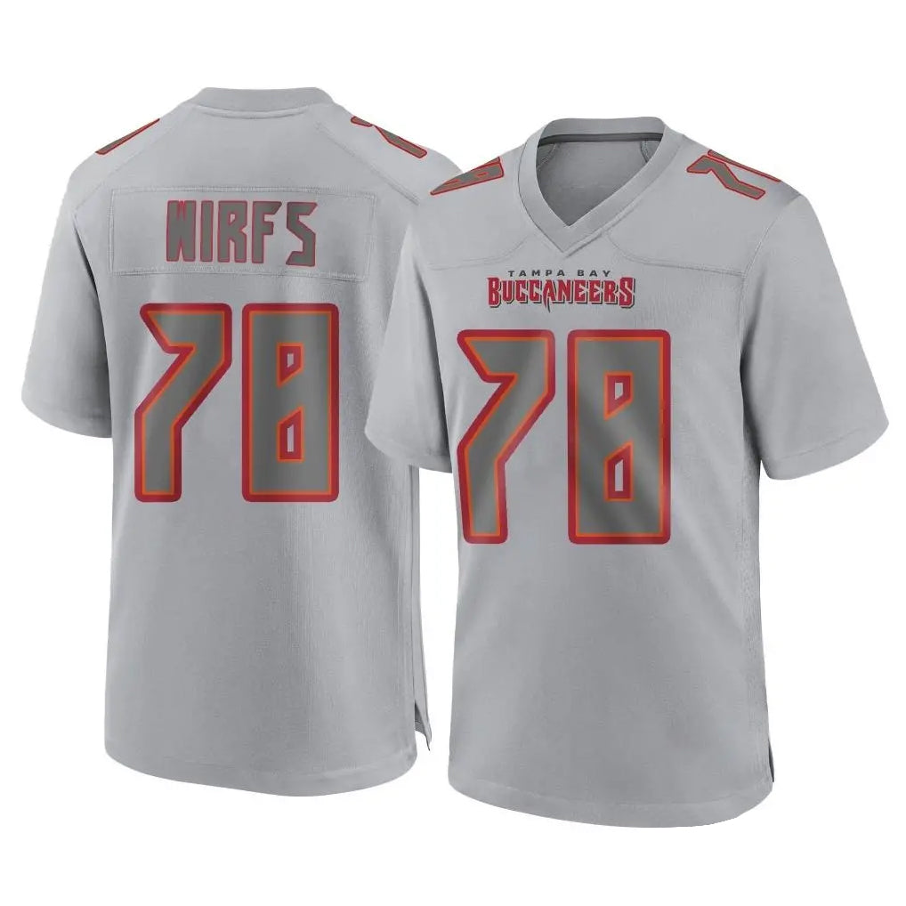 Johmsee TB.Buccaneers #78 Tristan Wirfs Player Gray Atmosphere Fashion Home Game Stitched Jerseys