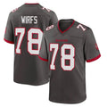 Johmsee TB.Buccaneers #78 Tristan Wirfs Player Pewter Alternate Home Game Stitched Jerseys
